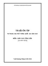 Tài liệu ôn tập thi THPT quốc gia Giáo dục công dân lớp 12 - Năm học 2016-2017